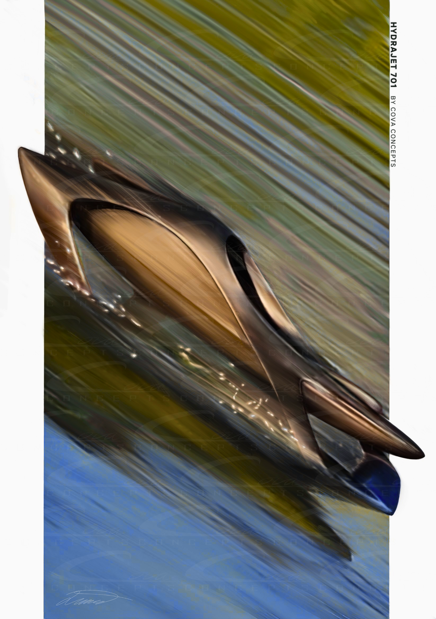 'Skimming the Surface' - HYDRAJET 701 Print